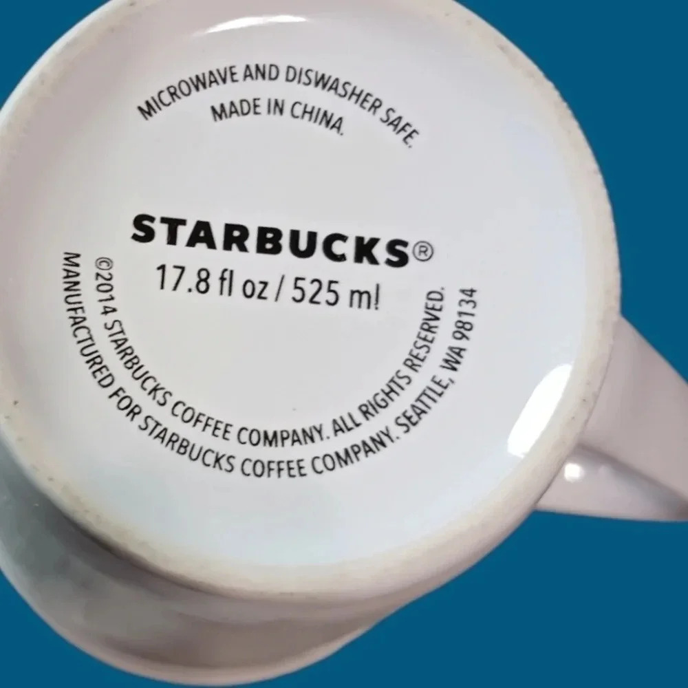 Starbucks coffee ceramic tall latte mug white and red - Picture 7 of 7